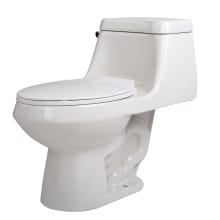 Zeus 1.28 GPF One Piece Elongated Toilet with Left Hand Lever - Seat Included