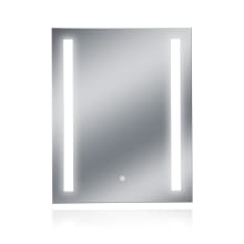 Mantra 24" W x 30" H Modern Rectangular Steel Frameless Bathroom Wall Mirror