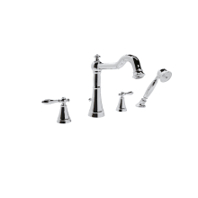 Ahri Widespread Lever Handles Deck Mounted Roman Tub Filler - Handshower Included