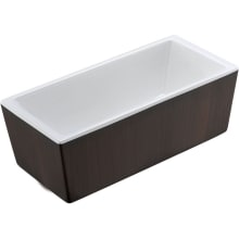 Rook 69" Soaking Bathtub for Freestanding Installations with Center Drain