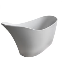 Alto 67-1/2" Stone Composite Free Standing Soaking Tub - Includes Drain Assembly
