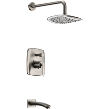 Tempo Tub and Shower Trim Package with Single Function Rain Shower Head