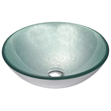 Spirito 16-1/2" Glass Vessel Bathroom Sink - Pop-Up Drain Included