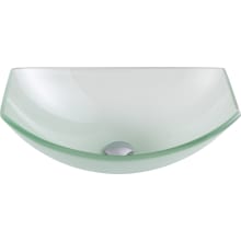Pendant 19-11/16" Glass Vessel Bathroom Sink - Pop-Up Drain Included