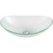 Forza 21" Glass Vessel Bathroom Sink - Pop-Up Drain Included