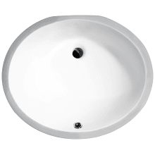 Pegasus 18-1/4" Oval Vitreous China Undermount Bathroom Sink with Overflow