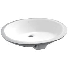 Rhodes 21-1/2" Oval Vitreous China Undermount Bathroom Sink with Overflow