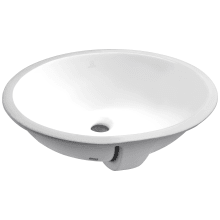 Rhodes 17-1/8" Oval Vitreous China Undermount Bathroom Sink with Overflow
