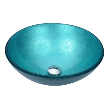 Posh 16-1/2" Glass Vessel Bathroom Sink - Pop-Up Drain Included