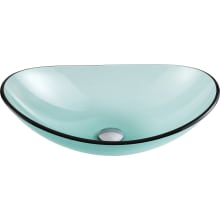 Tale 20-5/8" Oval Glass Vessel Bathroom Sink