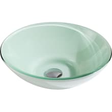 Raider 15-7/8" Circular Glass Vessel Bathroom Sink