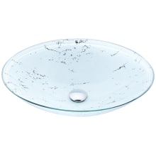 Lepea 19-1/2" Oval Glass Vessel Bathroom Sink
