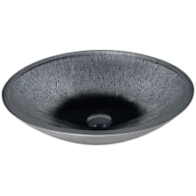 Zebedia 19-1/2" Oval Glass Vessel Bathroom Sink