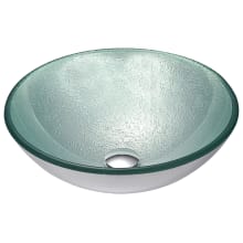 Komupau 16-1/2" Circular Glass Vessel Bathroom Sink