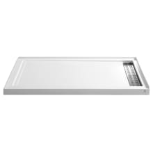 Field 60" x 36" Double Threshold Shower Base with Right Drain