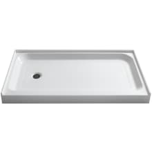 Tier 32" x 60" Single Threshold Shower Base with Left-Side Drain