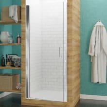 Lancer 72" High x 29-3/8" Wide Hinged Semi Frameless Shower Door with Clear Glass