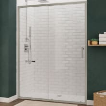 Halberd 72" High x 48" Wide Sliding Framed Shower Door with Clear Glass