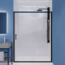 Halberd 72" High x 60" Wide Sliding Framed Shower Door with Clear Glass