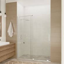 Longboat 76" High x 60" Wide Sliding Semi Frameless Shower Door with Clear Glass