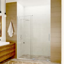 Longboat 76" High x 60" Wide Sliding Semi Frameless Shower Door with Clear Glass