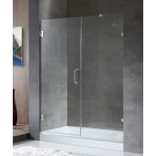 Consort 60" Wide x 72" High Hinged Frameless Shower Door with Clear Glass