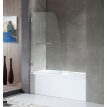 Grand 34" Wide x 58" High Hinged Frameless Tub Door with Clear Glass