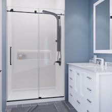 Madam 76" High x 48" Wide Sliding Frameless Shower Door with Tempered Glass