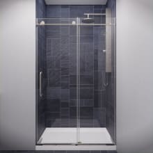 Leon 76" High x 48" Wide Sliding Frameless Shower Door with Clear Glass