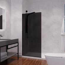 Veil 74" High x 34" Wide Shower Screen Frameless Shower Door with Tinted Glass
