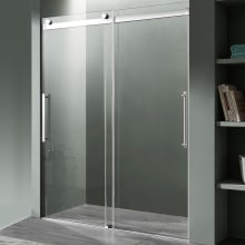 Stellar 76" High x 60" Wide Sliding Frameless Shower Door with Clear Glass