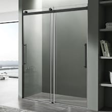 Stellar 76" High x 60" Wide Sliding Frameless Shower Door with Clear Glass