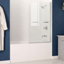 Anzzi 60" Alcove Acrylic Soaking Tub with Right Drain, Drain Assembly, Frameless Tub Door, and Overflow