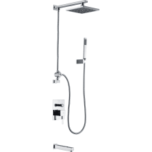 Byne Tub and Shower Trim Package with Single Function Rain Shower Head