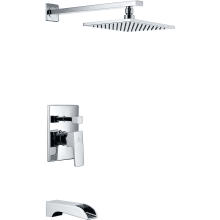 Mezzo Tub and Shower Trim Package with Single Function Rain Shower Head