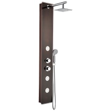 Pure Thermostatic Shower Panel with Shower Head, Hand Shower, Bodysprays, Hose, and Valve Trim