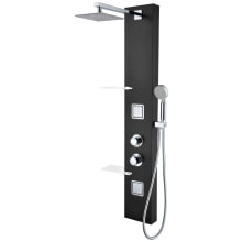 Ronin Thermostatic Shower Panel with Shower Head, Hand Shower, Bodysprays, Hose, and Valve Trim