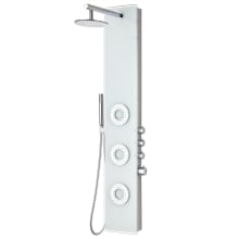 Lynn 58" Thermostatic Shower Panel with Single Function Rain Shower Head with 3 Jet Body Sprays