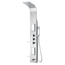 Mesmer Thermostatic and Pressure Balanced Shower Panel with Shower Head, Hand Shower, Bodysprays, Hose, and Valve Trim – Less Rough-In Valve
