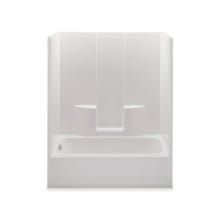 Everyday Alcove Shower Tub Module with Left Drain and Grab Bar