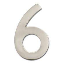 5 Inch Tall Solid Brass House Number '6'