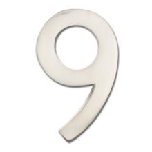 5 Inch Tall Solid Brass House Number '9'