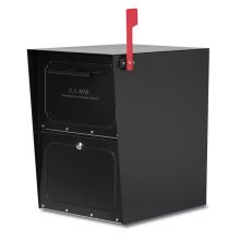 Oasis Post Mount Locking Mailbox with Red Flag