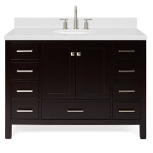 Cambridge 48" Free Standing Single Basin Vanity Set with Cabinet, Quartz Vanity Top, and Oval Bathroom Sink