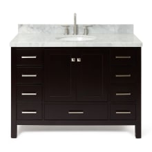 Cambridge 49" Free Standing Single Basin Vanity Set with Wood Cabinet, Marble Vanity Top, and Oval Bathroom Sink