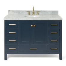 Cambridge 49" Free Standing Single Basin Vanity Set with Wood Cabinet, Marble Vanity Top, and Oval Bathroom Sink