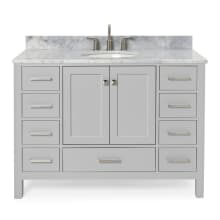 Cambridge 49" Free Standing Single Basin Vanity Set with Cabinet, Marble Vanity Top, and Oval Bathroom Sink