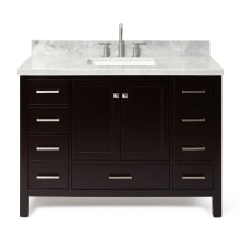 Cambridge 49" Free Standing Single Basin Vanity Set with Wood Cabinet, Marble Vanity Top, and Rectangular Bathroom Sink