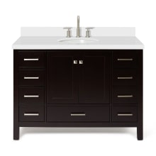 Cambridge 49" Free Standing Single Basin Vanity Set with Cabinet, Quartz Vanity Top, and Oval Bathroom Sink
