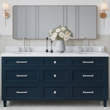 Monroe 73" Free Standing Double Basin Vanity Set with Cabinet and Quartz Vanity Top